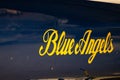 Chantilly, VA - 10-14-2023: Blue Angels Logo on a plane
