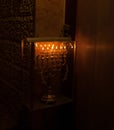 Chanuka lights in Jerusalem Royalty Free Stock Photo