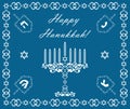 Chanukah holiday background with dreidels