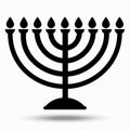 Chanukiah - a symbol of the Jewish holiday of Hanukkah - Day of Atonement.