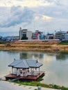 Chao Phraya river, and the city of Nakhonsawan, Thailand