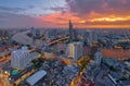 Chao Phraya River at sunset, Bangkok,Thailand