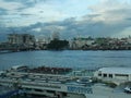 Chao Phraya River view from room window, Riverside Hotel, Bangkok, October 2020