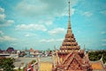 Chao Praya River and temple in Bangkok