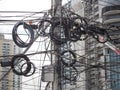 The chaos of cables and wires on every street