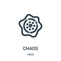 chaos icon vector from virus collection. Thin line chaos outline icon vector illustration