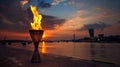 Chaos at Olympic Torch Relay: Spectators Jostle for View of Flame