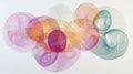 Chaos theory attractors creating complex geometric arrangements in color
