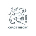 Chaos theory line icon, vector. Chaos theory outline sign, concept symbol, flat illustration