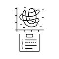 chaos theory math science education line icon vector illustration