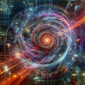 Chaos Theory Visualization Dynamic holographic depiction of chao