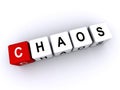 chaos word block on white Royalty Free Stock Photo