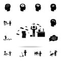 chaos at work icon. Detailed set of chaos element icons. Premium graphic design. One of the collection icons for websites, web