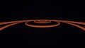 Chaotic abstract color lines isolated on black background. Loop animation. Red lines