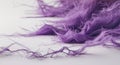 Chaotic abstract pencil strokes create dynamic textures in shades of purple on a light background