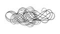 Chaotic Abstract Tangled Scribble Lines Pattern Vector, vector design Generative AI Royalty Free Stock Photo