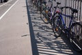 Chaotic bicycle/bike parking in a city - transport, public transport - stolen bikes, old bikes, bike theft Royalty Free Stock Photo