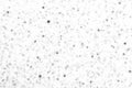 Chaotic black bokeh on a white background, dark spots texture, abstract blur, blurred snowfall Royalty Free Stock Photo