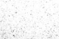 Chaotic black bokeh on a white background, dark spots texture, abstract blur, blurred snowfall Royalty Free Stock Photo