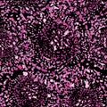 Chaotic blot sealess pattern. Ornamental floral dot texture with colorful flower petal spot. Royalty Free Stock Photo