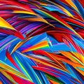 A chaotic burst of jagged lines and bold colors that convey movement and energy3, Generative AI