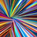 A chaotic burst of jagged lines and bold colors that convey movement and energy5, Generative AI
