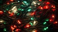 chaotic christmas lights tangled Royalty Free Stock Photo