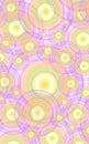Chaotic Circles Pattern in Pastel Tone Multi-color for Abstract Backgrond Royalty Free Stock Photo