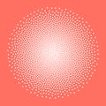 Chaotic dots that makes a round shape