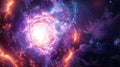 The chaotic and dynamic core of the neutron star filled with intense pressure and temperatures beyond our imagination Royalty Free Stock Photo