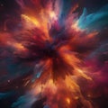 A chaotic explosion of colors giving life to an abstract and vibrant universe, expressing energy and spontaneity4 Royalty Free Stock Photo