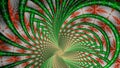 High Quality green and orange tiled Fractal art 2