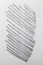 chaotic gray lines drawn in pencil on ordinary paper Royalty Free Stock Photo