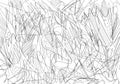 Chaotic line pattern sketch. Hatched drawing picture. Hand drawn vector. Abstract background.