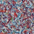Chaotic multicolored striped brush srokes. Seamless pattern Royalty Free Stock Photo