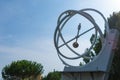 The chaotic pendulum, a physical experiment. Statue in Barcelona