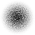 Chaotic pointillist half-tone circle pattern. Random dots. Royalty Free Stock Photo