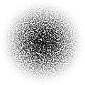 Chaotic pointillist half-tone circle pattern. Random dots.