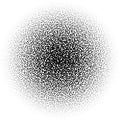 Chaotic pointillist half-tone circle pattern. Random dots. Royalty Free Stock Photo