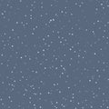 Chaotic polka dots seamless pattern on dark background. Tiny droplets, snowfall or starry sky. The limited palette is ideal for