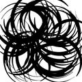 Chaotic random curved lines. Abstract artistic pattern, background Royalty Free Stock Photo