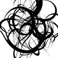 Chaotic random curved lines. Abstract artistic pattern, background Royalty Free Stock Photo