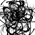 Chaotic random curved lines. Abstract artistic pattern, background Royalty Free Stock Photo