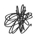 Chaotic spontaneous hand drawn doodle Royalty Free Stock Photo