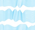 Chaotic waves seamless pattern, vector curve lines abstract repeat tiling background, blue color rhythmic waves. Royalty Free Stock Photo
