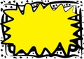 Chaotic Yellow Abstract Border