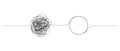 Chaotically tangled line and untied knot in form of circle. The concept of solving problems is easy. Doodle vector