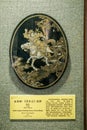 The Chaozhou area during the Qing Dynasty with valuable timber manufacturing lacquer painting, the content of character is Mulan a