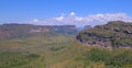 Chapada Diamantina National Park landscape with Morro Do Morrao mountain, view from Morro Do Pai Inacio, Lencois, Brazil Royalty Free Stock Photo