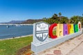 Chapala, Jalisco / Mexico, January 20th. 2020. View from a side perspective the word of Chapala